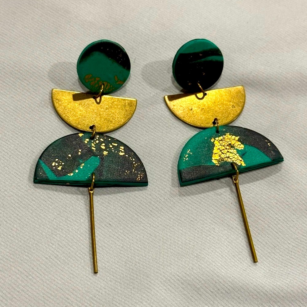 Handmade clay earrings